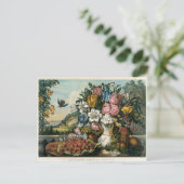 ヴィンテージキュリエ&イヴ果実と花の風景 ポストカード (スタンド正面)