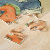 ヴィンテージキュートなブロンド・スカンジナビアの子ども ジグソーパズル (側面)