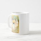 ヴィンテージキュートな復活祭と歌う コーヒーマグカップ (正面左)