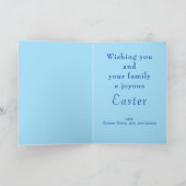 ヴィンテージキュートイースターバニーホリデーカード シーズンカード (内部)