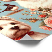 ヴィンテージキュートウエストハイランドホワイトテリア ポスター (角)