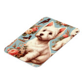 ヴィンテージキュートウエストハイランドホワイトテリア マグネット (左側)