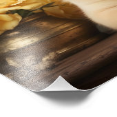 ヴィンテージキュートゴールデンレトリエバーパピードッグポートレート フォトプリント (角)