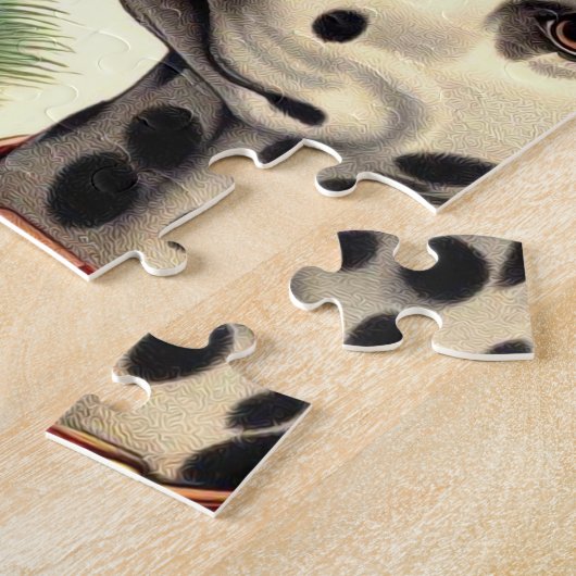 ヴィンテージキュートダルマチアイラストレーション ジグソーパズル (側面)