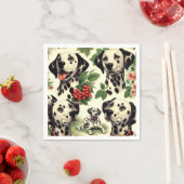 ヴィンテージキュートダルマチアイラストレーション スタンダードカクテルナプキン (インサイチュ)