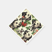 ヴィンテージキュートダルマチアイラストレーション スタンダードカクテルナプキン (角)
