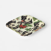 ヴィンテージキュートダルマチアイラストレーション ペーパープレート (傾斜あり)