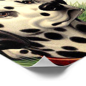 ヴィンテージキュートダルマチアイラストレーション ポスター (角)