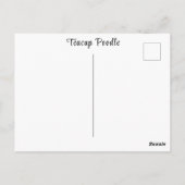 ヴィンテージキュートティーカッププードルパピードッグバラポートレート ポストカード (裏面)