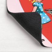 ヴィンテージキュートバレンタインデー、カウボーイの少年と少女 マウスパッド (コーナー)