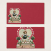 ヴィンテージキュートバレンタインデー 花の少女 (正面&裏面)