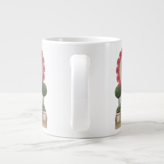 ヴィンテージキュートバレンタインデー 花の少女 ジャンボコーヒーマグカップ (裏面)