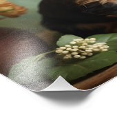 ヴィンテージキュートパピーヨークシャーテリアドッグポートレート フォトプリント            (角)