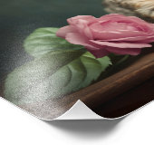 ヴィンテージキュートパピーヨークシャーテリアバラポートレート フォトプリント            (角)