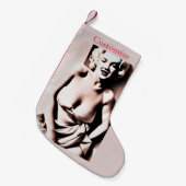 ヴィンテージキュートブロンドサンダー_コーブ スモールクリスマスストッキング (正面 (吊り時))