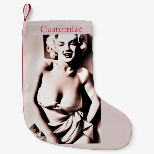 ヴィンテージキュートブロンドサンダー_コーブ スモールクリスマスストッキング (正面)