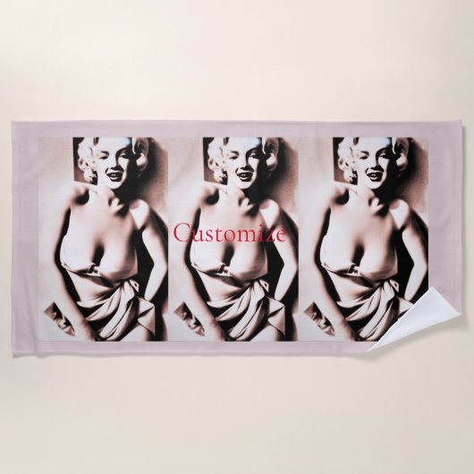 ヴィンテージキュートブロンドサンダー_コーブ ビーチタオル (正面)