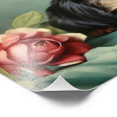 ヴィンテージキュートヨークシャーテリアパピードッグポートレート フォトプリント (角)