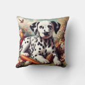 ヴィンテージキュート絵を描ダルマチア クッション (裏面)