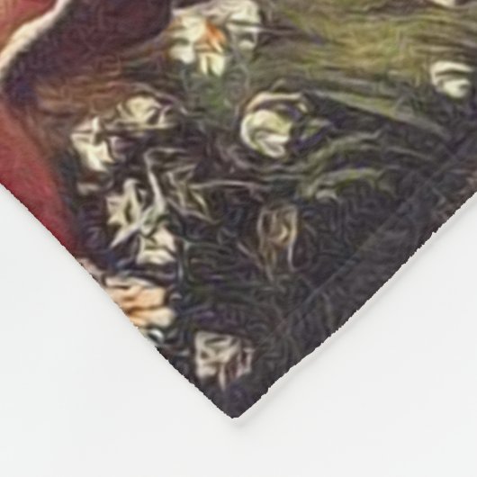 ヴィンテージキュート絵を描ダルマチア フリースブランケット (角)