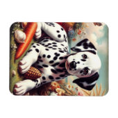 ヴィンテージキュート絵を描ダルマチア マグネット (横)