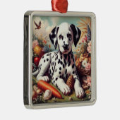 ヴィンテージキュート絵を描ダルマチア メタルオーナメント (右)
