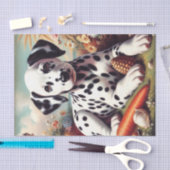 ヴィンテージキュート絵を描ダルマチア 薄葉紙 (クラフト)