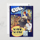 ヴィンテージキューバは非常に速い国家旅行広告に近い ポストカード (正面/裏面)