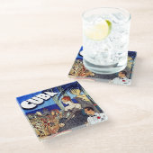 ヴィンテージキューバは非常に速い旅行に近い ガラスコースター (アングル)