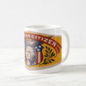 ヴィンテージキューバシガーラベルアート、アメリカ市民 コーヒーマグカップ (正面右)