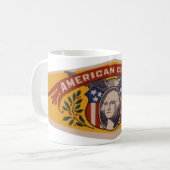 ヴィンテージキューバシガーラベルアート、アメリカ市民 コーヒーマグカップ (正面左)