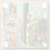 ヴィンテージキューバトラベル – ホリデーアイルトロピックス ガラスコースター (裏面)