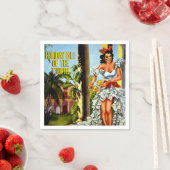 ヴィンテージキューバトラベル – ホリデーアイルトロピックス スタンダードカクテルナプキン (インサイチュ)