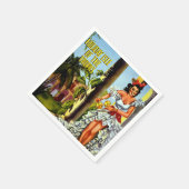 ヴィンテージキューバトラベル – ホリデーアイルトロピックス スタンダードカクテルナプキン (角)