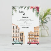 ヴィンテージキューバハバナ結婚式招待状 招待状 (スタンド正面)