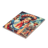 ヴィンテージキューバピンアップ タイル (側面)