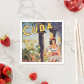 ヴィンテージキューバホリデーアイルオブトロピックス スタンダードカクテルナプキン (インサイチュ)