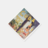ヴィンテージキューバホリデーアイルオブトロピックス スタンダードカクテルナプキン (角)