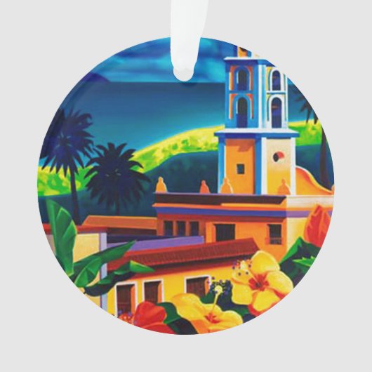 ヴィンテージキューバ旅行 オーナメント (正面)