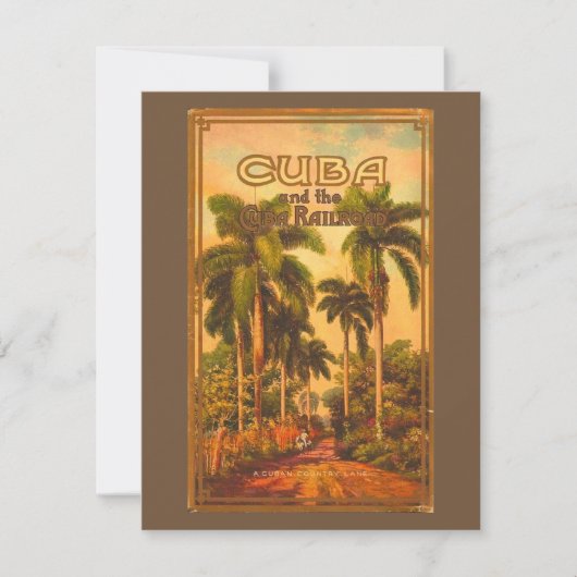 ヴィンテージキューバ旅行 – キューバ鉄道フラットカード (正面)