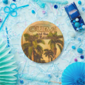 ヴィンテージキューバ旅行 – キューバ鉄道 ペーパープレート (パーティー)