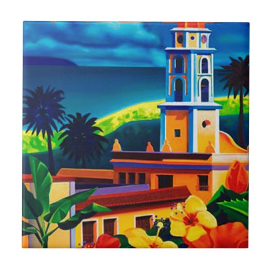 ヴィンテージキューバ旅行 タイル (正面)