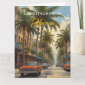 ヴィンテージキューバ旅行 – ハバナからの挨拶 カード (正面)