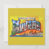 ヴィンテージキューバ旅行 – ハバナからの挨拶 カード (正面)