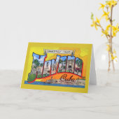 ヴィンテージキューバ旅行 – ハバナからの挨拶 カード (黄色い花)