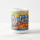 ヴィンテージキューバ旅行 – ハバナからの挨拶 コーヒーマグカップ (中央)