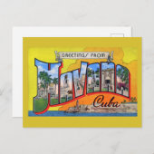 ヴィンテージキューバ旅行 – ハバナからの挨拶 シーズンポストカード (正面/裏面)