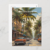 ヴィンテージキューバ旅行 – ハバナからの挨拶 シーズンポストカード (正面/裏面)