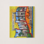 ヴィンテージキューバ旅行-ハバナからの挨拶 ジグソーパズル (縦)