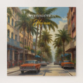 ヴィンテージキューバ旅行 – ハバナからの挨拶 ジグソーパズル (縦)